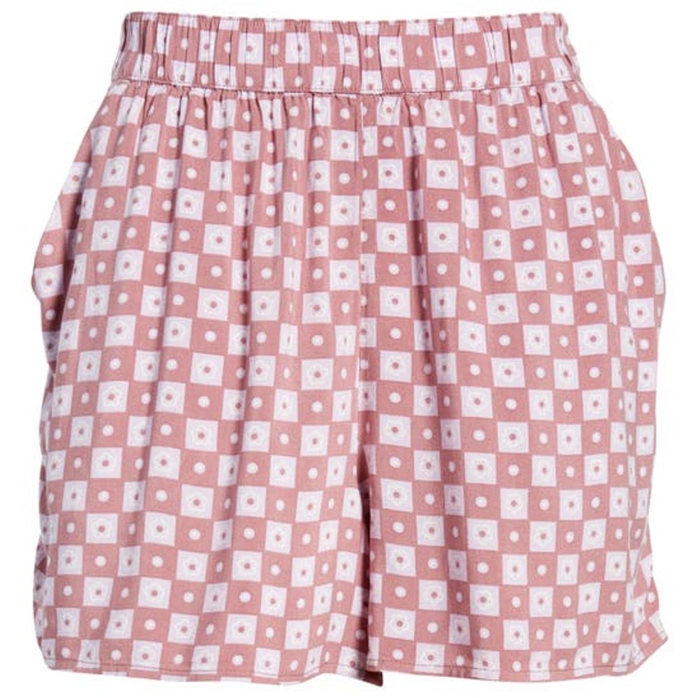 BP High Waist Pull-On Shorts 3X Pink Elastic Waist Flowy